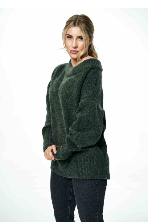 Sweter Damski Model M882 Dark Olive - Figl - uniwersalny Sweter Damski Model M882 Dark Olive - Figl - uniwersalny