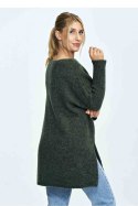 Sweter Damski Model M900 Dark Olive - Figl - uniwersalny Sweter Damski Model M900 Dark Olive - Figl - uniwersalny