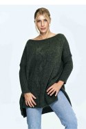 Sweter Damski Model M900 Dark Olive - Figl - uniwersalny Sweter Damski Model M900 Dark Olive - Figl - uniwersalny