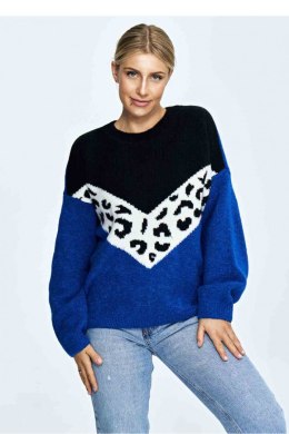 Sweter Damski Model M905 Szafir/Black - Figl - uniwersalny