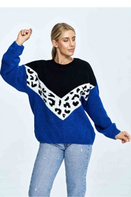 Sweter Damski Model M905 Szafir/Black - Figl - uniwersalny