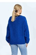 Sweter Damski Model M905 Szafir/Black - Figl - uniwersalny