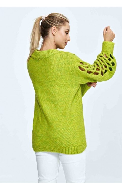 Sweter Damski Model M908 Limonka - Figl - uniwersalny Sweter Damski Model M908 Limonka - Figl - uniwersalny