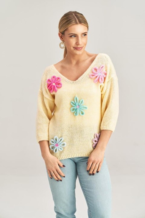 Sweter Damski Model M994 Yellow - Figl - uniwersalny