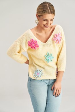 Sweter Damski Model M994 Yellow - Figl - uniwersalny