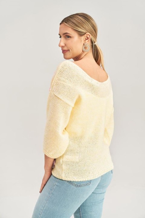 Sweter Damski Model M994 Yellow - Figl - uniwersalny Sweter Damski Model M994 Yellow - Figl - uniwersalny