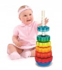 Kolorowa Tęczowa Wieża Piramidka 40 cm 6 dysków #G2 Kolorowa Tęczowa Wieża Piramidka 40 cm 6 dysków #G2
