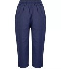 Letnie lniane spodnie spodenki chinosy 3/4 (Granatowy) Letnie lniane spodnie spodenki chinosy 3/4 (Granatowy)