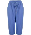 Letnie lniane spodnie spodenki chinosy 3/4 (Niebieski) Letnie lniane spodnie spodenki chinosy 3/4 (Niebieski)
