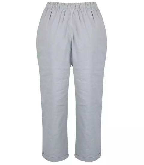 Letnie lniane spodnie spodenki chinosy 3/4 (Szary) Letnie lniane spodnie spodenki chinosy 3/4 (Szary)