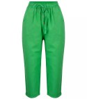 Letnie lniane spodnie spodenki chinosy 3/4 (Zielony) Letnie lniane spodnie spodenki chinosy 3/4 (Zielony)