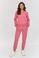 Spodnie Komplet Model M868 Baby Pink - Makadamia - 38 Spodnie Komplet Model M868 Baby Pink - Makadamia - 38