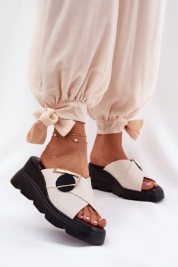 Sandał Klapki Model Artiker 56C1585 Beige - Step in style - 39