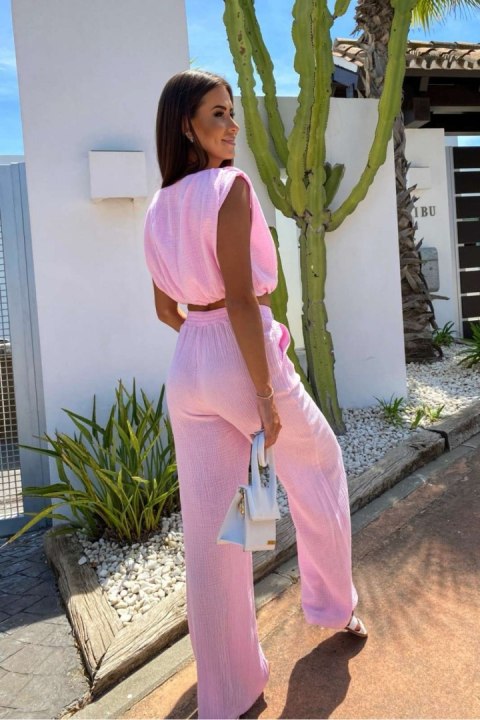 Spodnie Komplet Model Nicol 261795321 Pink - LaBalancia - uniwersalny Spodnie Komplet Model Nicol 261795321 Pink - LaBalancia - uniwersalny