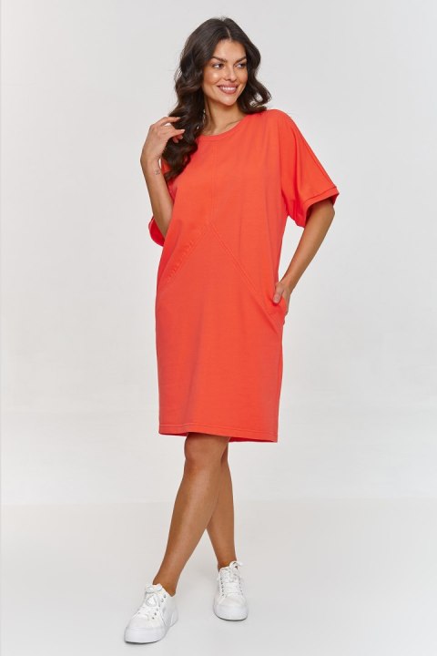 Sukienka Model M864 Coral - Makadamia - 36 Sukienka Model M864 Coral - Makadamia - 36