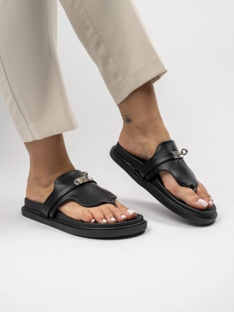 Damskie Klapki ALMA BLACK - 38