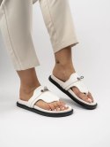 Damskie Klapki ALMA WHITE - 38