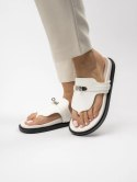 Damskie Klapki ALMA WHITE - 38