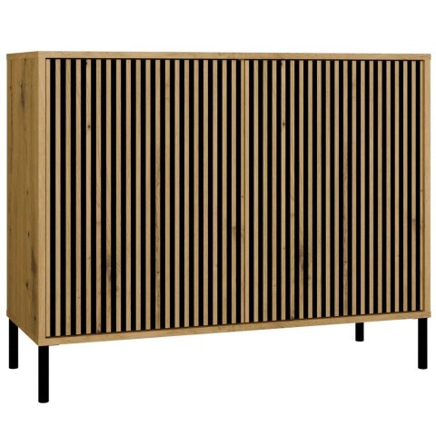 Komoda KAMARO 2D SLIM DĄB ARTISAN Lamele Front Ryflowany Komoda KAMARO 2D SLIM DĄB ARTISAN Lamele Front Ryflowany