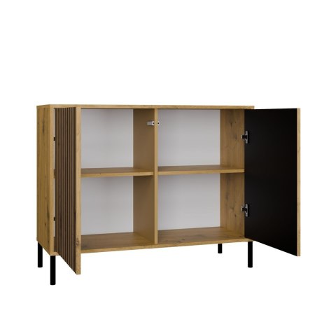 Komoda KAMARO 2D SLIM DĄB ARTISAN Lamele Front Ryflowany Komoda KAMARO 2D SLIM DĄB ARTISAN Lamele Front Ryflowany