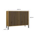 Komoda KAMARO 2D SLIM DĄB ARTISAN Lamele Front Ryflowany Komoda KAMARO 2D SLIM DĄB ARTISAN Lamele Front Ryflowany