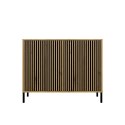 Komoda KAMARO 2D SLIM DĄB ARTISAN Lamele Front Ryflowany Komoda KAMARO 2D SLIM DĄB ARTISAN Lamele Front Ryflowany