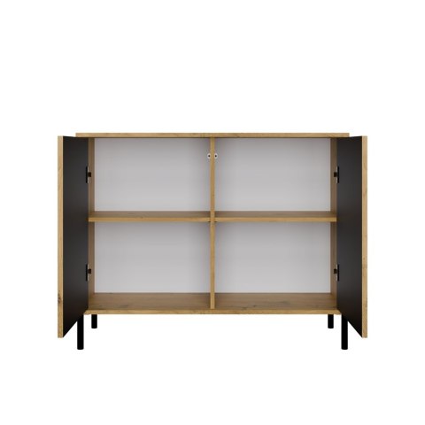 Komoda KAMARO 2D SLIM DĄB ARTISAN Lamele Front Ryflowany Komoda KAMARO 2D SLIM DĄB ARTISAN Lamele Front Ryflowany