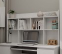 Nadstawka do Biurka 130 cm BIAŁA Regał Na Książki Dokumenty Nadstawka do Biurka 130 cm BIAŁA Regał Na Książki Dokumenty