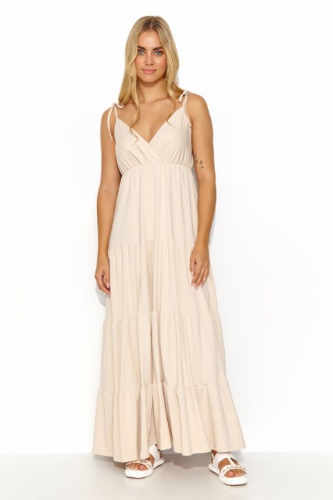 Sukienka Model M821 Light Beige - Makadamia - 38 Sukienka Model M821 Light Beige - Makadamia - 38