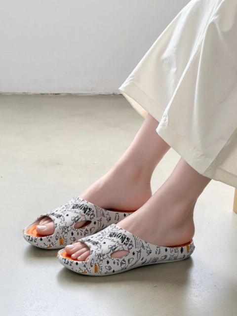 Damskie Klapki DOODLE WHITE - 37 Damskie Klapki DOODLE WHITE - 37