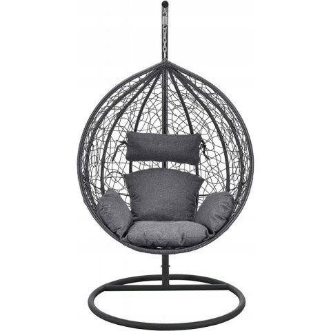 Hängesessel, Hängekokonschaukel mit Kissen, schwarz KR35 Hängesessel, Hängekokonschaukel mit Kissen, schwarz KR35