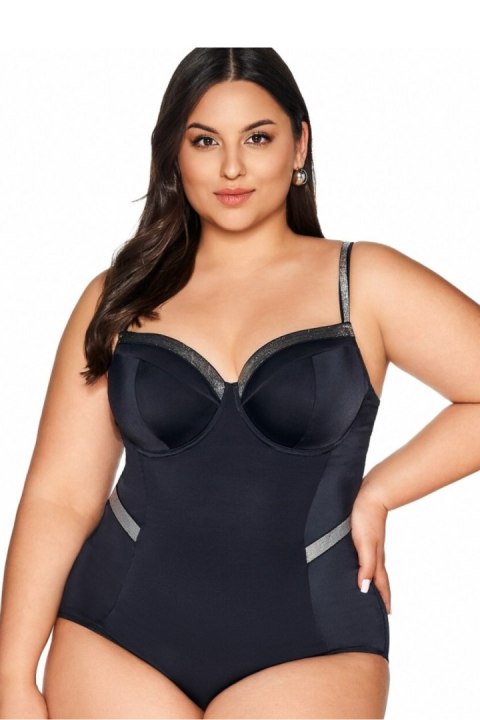 Jednoczęściowy strój kąpielowy Kostium kąpielowy Model SKJ63 Black - Ava - 85G Jednoczęściowy strój kąpielowy Kostium kąpielowy Model SKJ63 Black - Ava - 85G