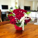 LUKSUSOWY FLOWERBOX CZERWONE RÓŻE W PUDEŁKU NA DZIEŃ MATKI URODZINY IMIENINY LUKSUSOWY FLOWERBOX CZERWONE RÓŻE W PUDEŁKU NA DZIEŃ MATKI URODZINY IMIENINY