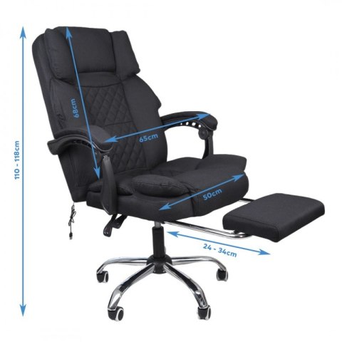 MASTER Bürodrehsessel mit Fußstütze und Massagefunktion - schwarz MATERIAL KO32CZ MASTER Bürodrehsessel mit Fußstütze und Massagefunktion - schwarz MATERIAL KO32CZ