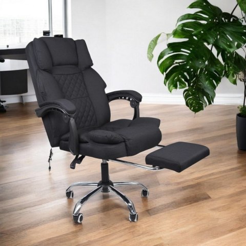 MASTER Bürodrehsessel mit Fußstütze und Massagefunktion - schwarz MATERIAL KO32CZ MASTER Bürodrehsessel mit Fußstütze und Massagefunktion - schwarz MATERIAL KO32CZ