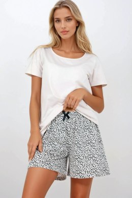 Piżama Damska Model Impressive You Short Beige - Momenti Per Me - M