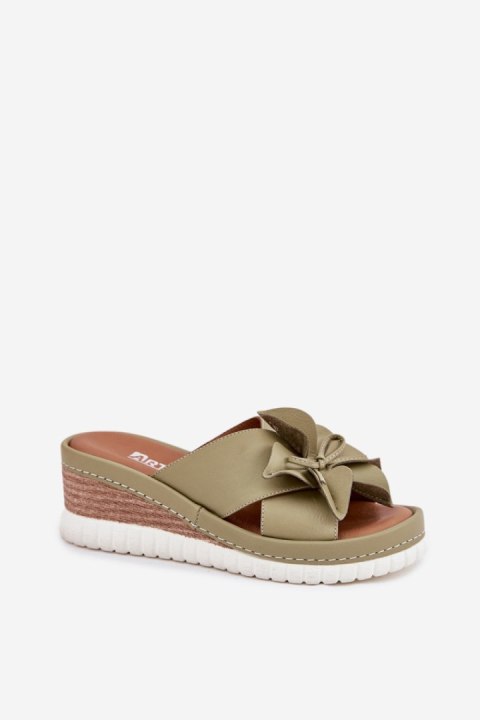 Sandał Klapki Model Artiker 52C0503 Green - Step in style - 39 Sandał Klapki Model Artiker 52C0503 Green - Step in style - 39