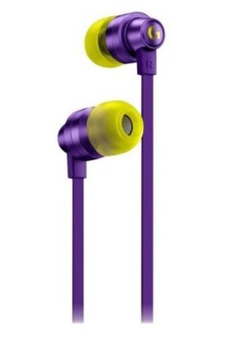 Słuchawki z mikrofonem Douszne LOGITECH 981-000936 (3.5 mm minijack wtyk/Fioletowy)