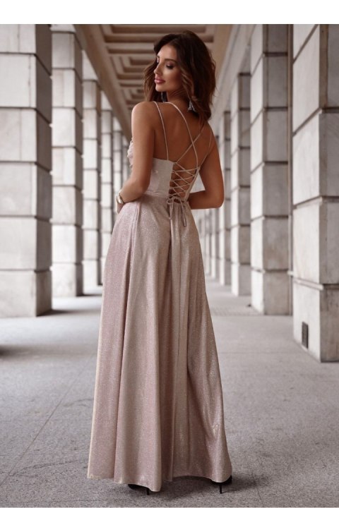 Sukienka Model Valeria Lux 001171. Gold - With You - 40 Sukienka Model Valeria Lux 001171. Gold - With You - 40
