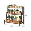 Blumenständer, Bücherregal, 3-stufiger Blumenständer, 120 x 40 x 95cm, schwarz SZ47CZ Blumenständer, Bücherregal, 3-stufiger Blumenständer, 120 x 40 x 95cm, schwarz SZ47CZ