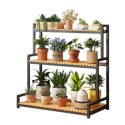 Blumenständer, Bücherregal, 3-stufiger Blumenständer, 80 x 40 x 95cm, schwarz SZ46CZ Blumenständer, Bücherregal, 3-stufiger Blumenständer, 80 x 40 x 95cm, schwarz SZ46CZ