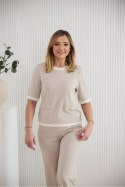 Bluzka Model M427 Jodełka/Beige - La Aurora - 36
