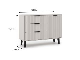Komoda Scandi 1D3S SLIM KASZMIR BEŻ