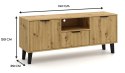 SZAFKA RTV Scandi 2D1S SLIM DĄB ARTISAN SZAFKA RTV Scandi 2D1S SLIM DĄB ARTISAN