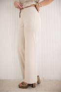 Spodnie Damskie Model M419LX Lurex Beige - La Aurora - 42 Spodnie Damskie Model M419LX Lurex Beige - La Aurora - 42