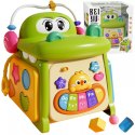 Kostka edukacyjna sorter pianinko sensoryczna labirynt zegar krokodyl MS007 Kostka edukacyjna sorter pianinko sensoryczna labirynt zegar krokodyl MS007
