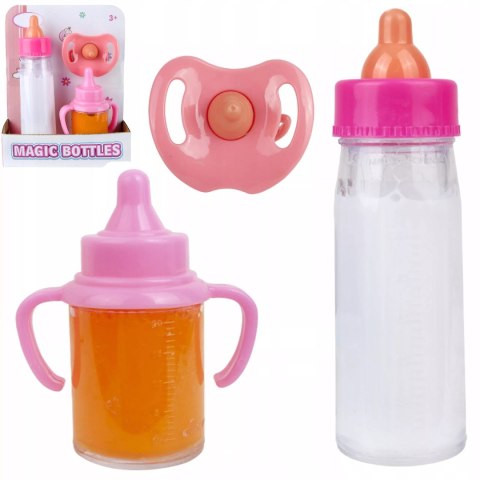 Zestaw magiczne butelki mleko i sok + smoczek do karmienia lalki HX853-1 Zestaw magiczne butelki mleko i sok + smoczek do karmienia lalki HX853-1
