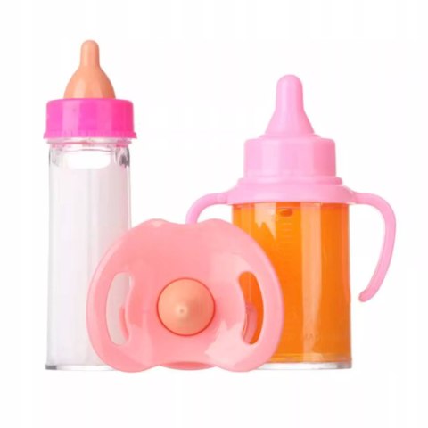 Zestaw magiczne butelki mleko i sok + smoczek do karmienia lalki HX853-1 Zestaw magiczne butelki mleko i sok + smoczek do karmienia lalki HX853-1