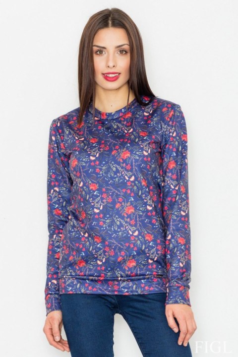 Bluza Damska Model M541 Wzór 58 Blue - Figl - M Bluza Damska Model M541 Wzór 58 Blue - Figl - M