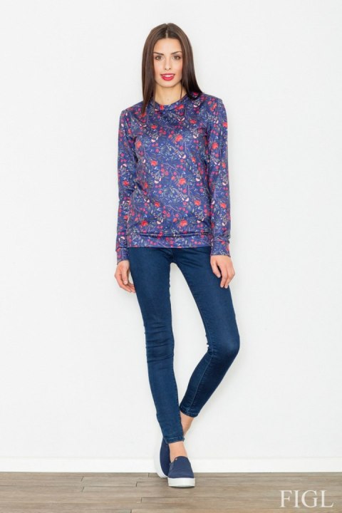 Bluza Damska Model M541 Wzór 58 Blue - Figl - S Bluza Damska Model M541 Wzór 58 Blue - Figl - S